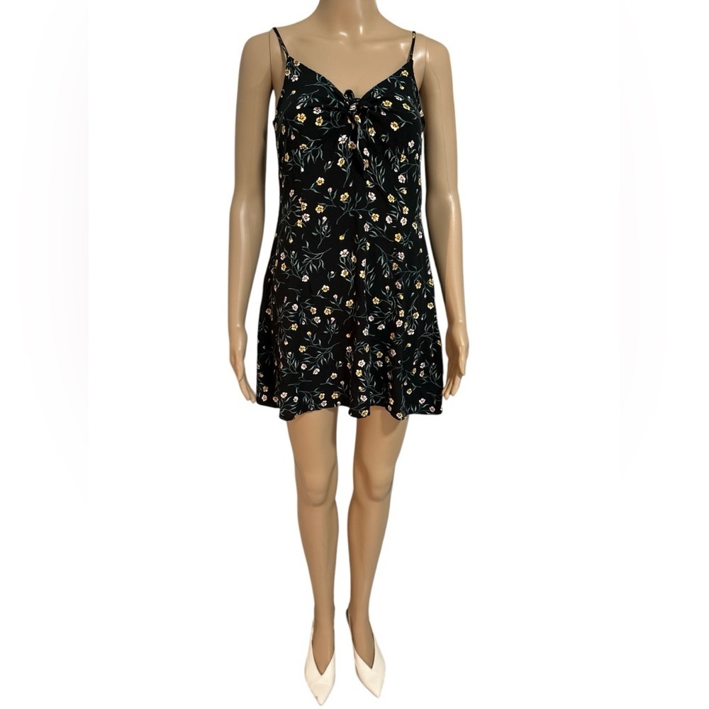 Floral Black Mini Dress